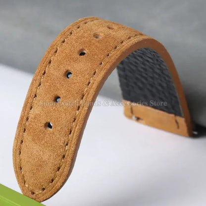 Amazfit Leather Watch Strap Vintage Suede Quick Release - Handmade Stitching BandsCo Straps