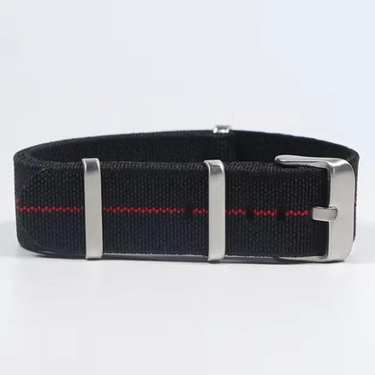 Polar Watch Band Nylon Elastic Strap Unisex Military Style Blue Red BandsCo Straps