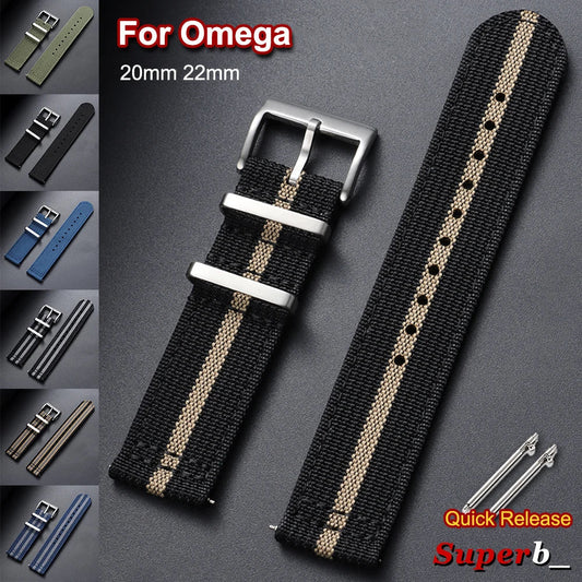 Amazfit Nylon Ribbed Watch Band Quick Release Sport Strap For Smartwatch BandsCo Straps