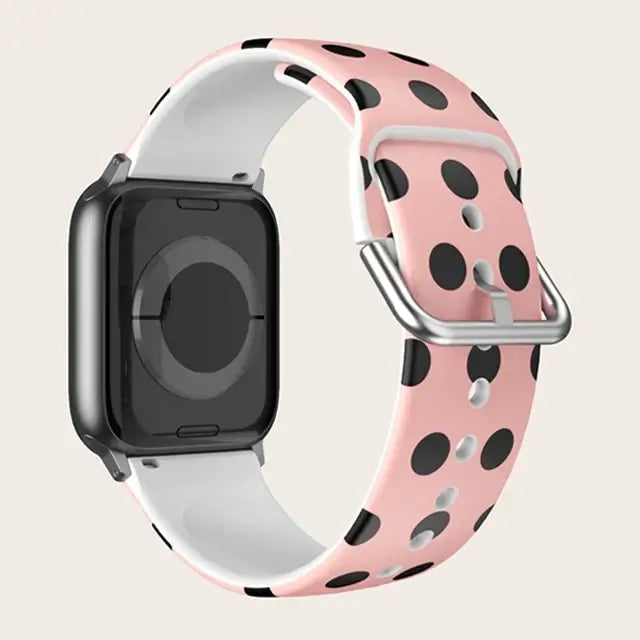 Patterned & Clear Apple Watch Band with Buckle BandsCo Straps