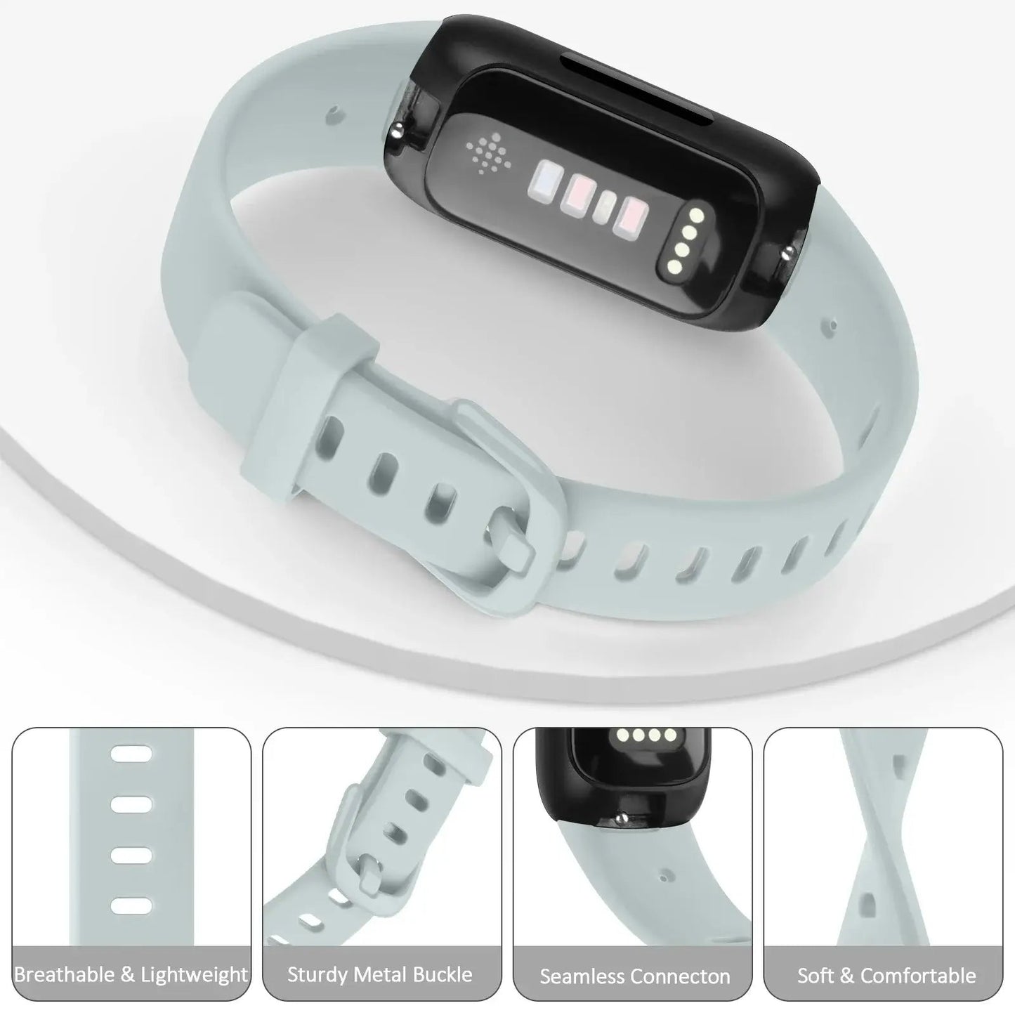 Fitbit Inspire 3 Silicone Band – Soft Waterproof Strap BandsCo Straps