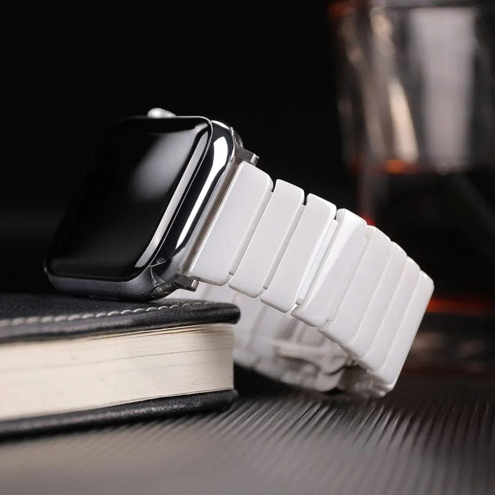Apple Watch Ceramic Strap - Premium Stainless Steel Clasp BandsCo Straps