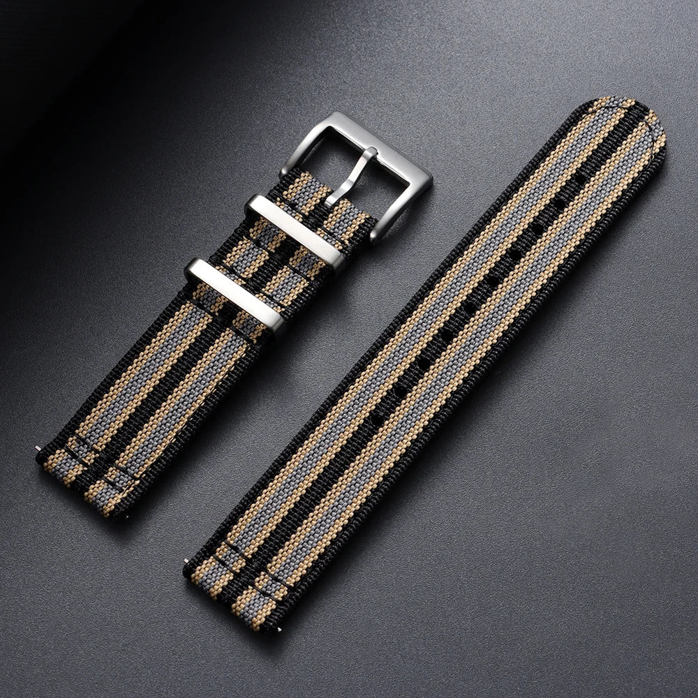 Amazfit Nylon Ribbed Watch Band Quick Release Sport Strap For Smartwatch BandsCo Straps