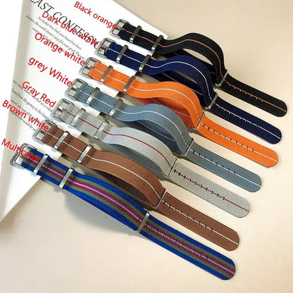 Amazfit Bands Nylon Military Parachute Style Watch Strap Blue Red BandsCo Straps