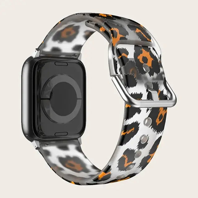 Patterned & Clear Apple Watch Band with Buckle BandsCo Straps