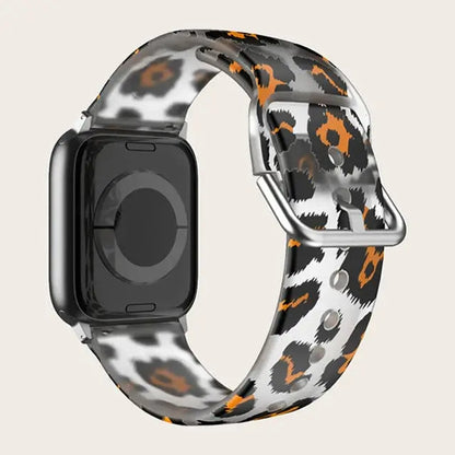 Patterned & Clear Apple Watch Band with Buckle BandsCo Straps