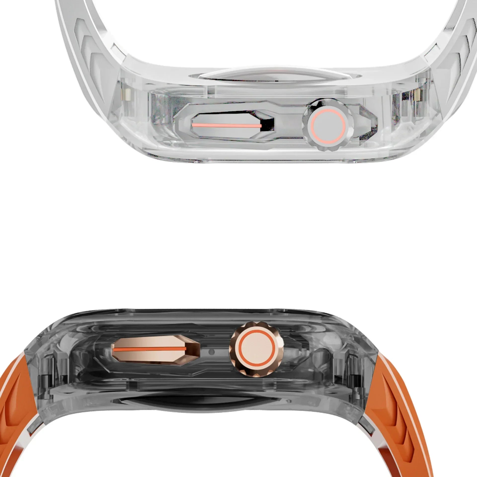 Apple Watch Transparent Rubber Strap and Case Kit - Versatile BandsCo Straps