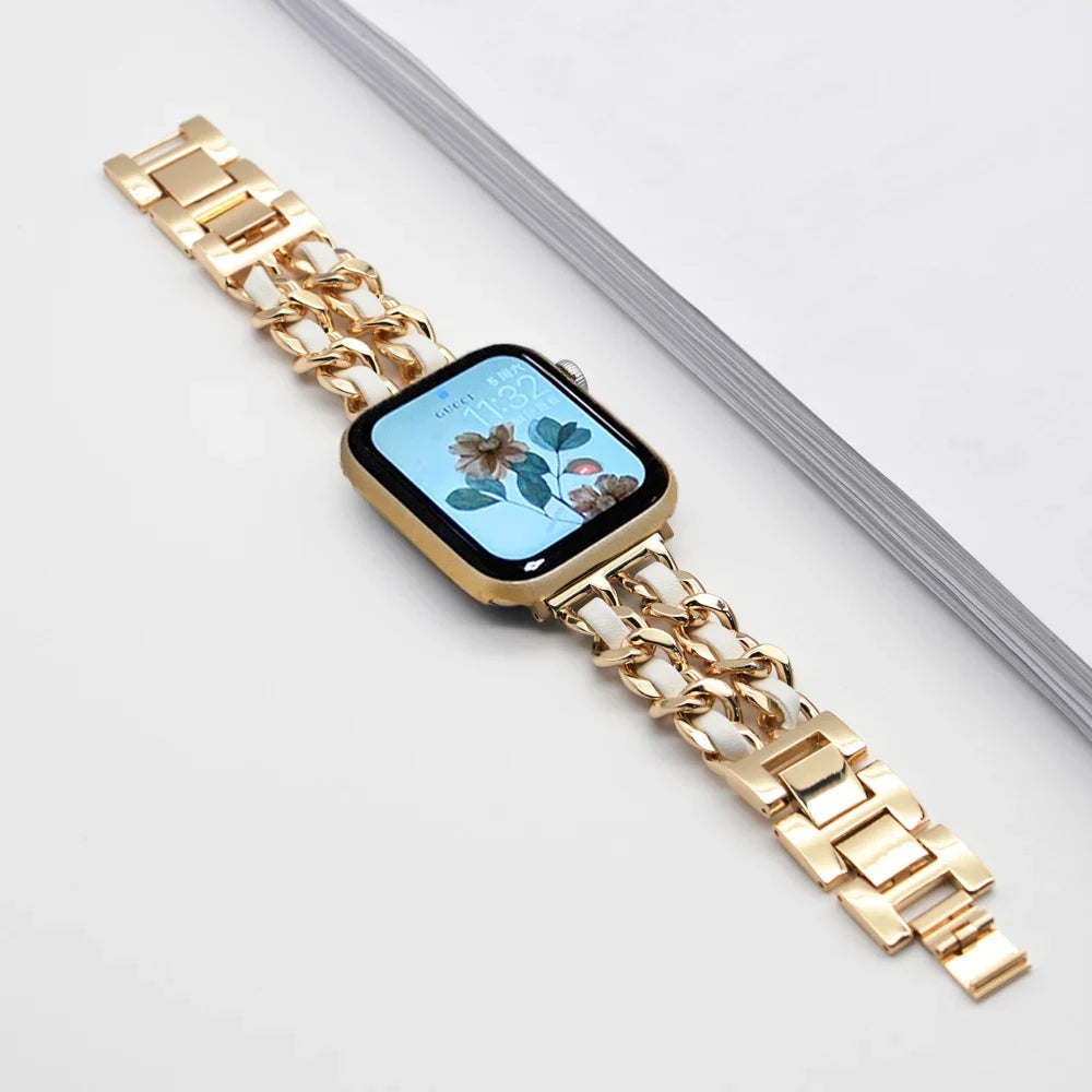 Apple Watch Stainless Steel Strap - Luxury Chain Design BandsCo Straps