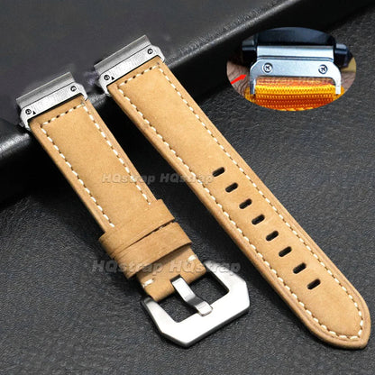Garmin Vintage Leather Strap - Classic and Comfortable Band BandsCo Straps