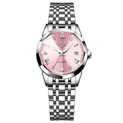 Women's Blue Sunburst Dial Two Tone Stainless Watch BandsCo Straps