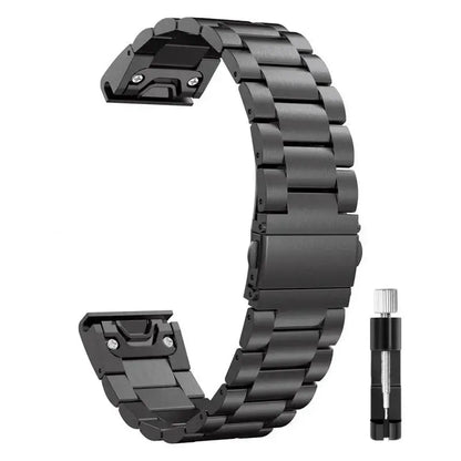 Garmin Stainless Steel Band - Sleek QuickFit Design BandsCo Straps