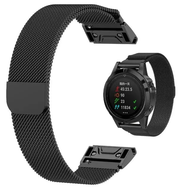 Garmin Metal Milanese Band - Magnetic, Stylish, Comfortable BandsCo Straps