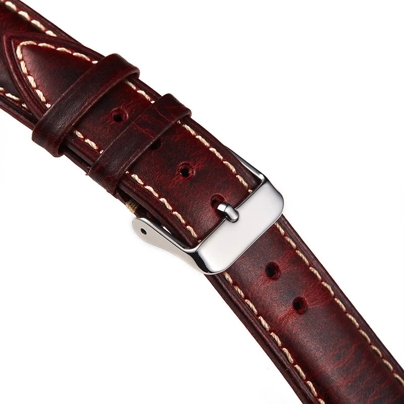 OnePlus Watch Bands, Oil Wax Leather Strap, Cowhide Replacement Band BandsCo Straps