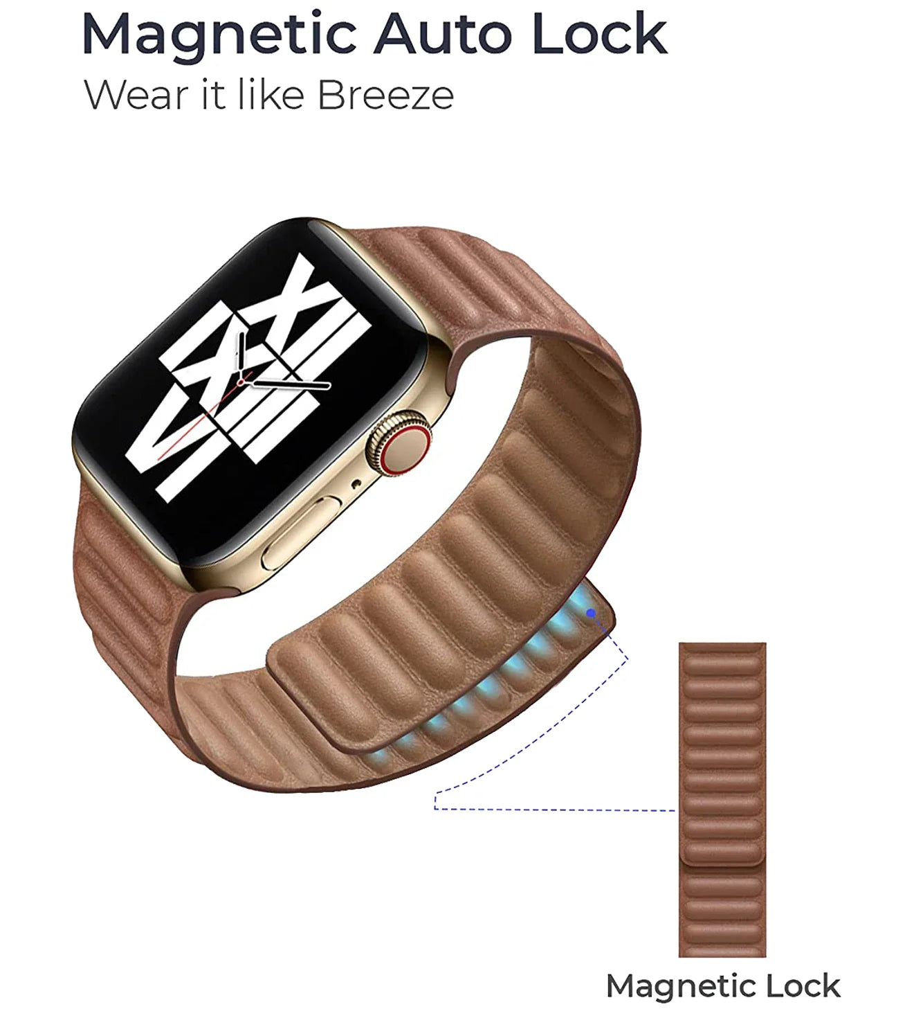 Apple Watch Leather Band - Premium Magnetic Loop Strap BandsCo Straps