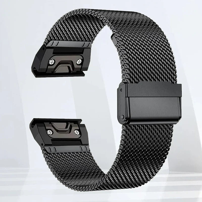 Garmin Stainless Steel Band - Durable Metal Strap Bracelet BandsCo Straps