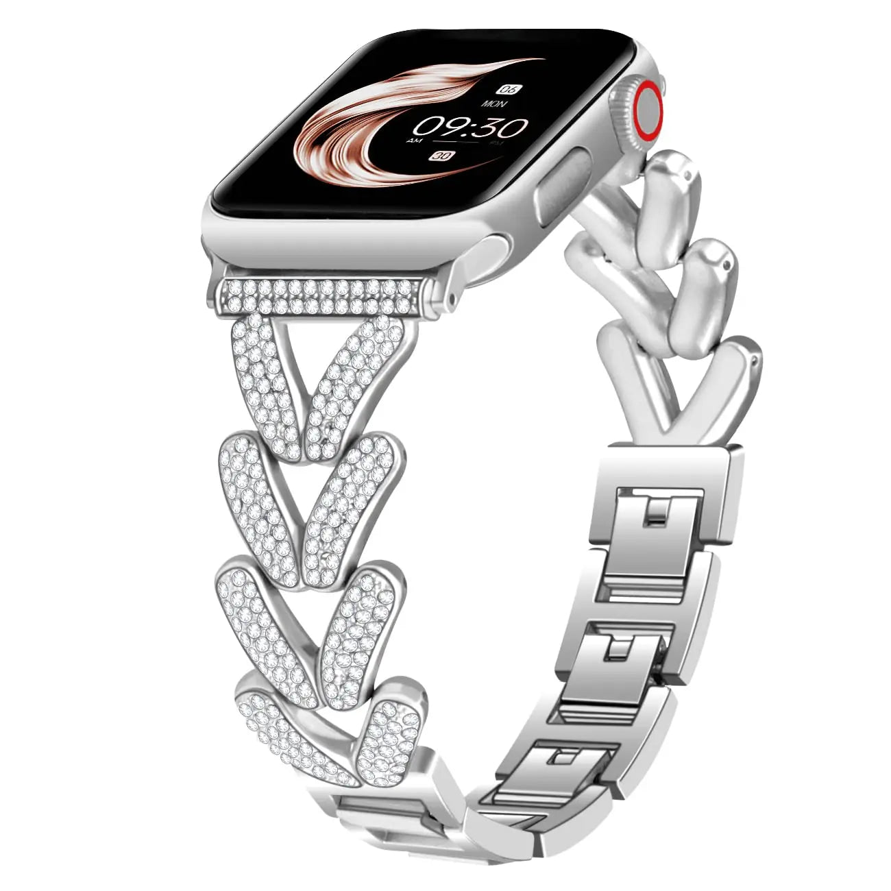 Apple Watch Stainless Steel Band - Sparkly Crystal Design BandsCo Straps