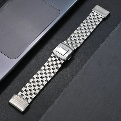 Garmin Stainless Steel Checker-Link Band BandsCo Straps
