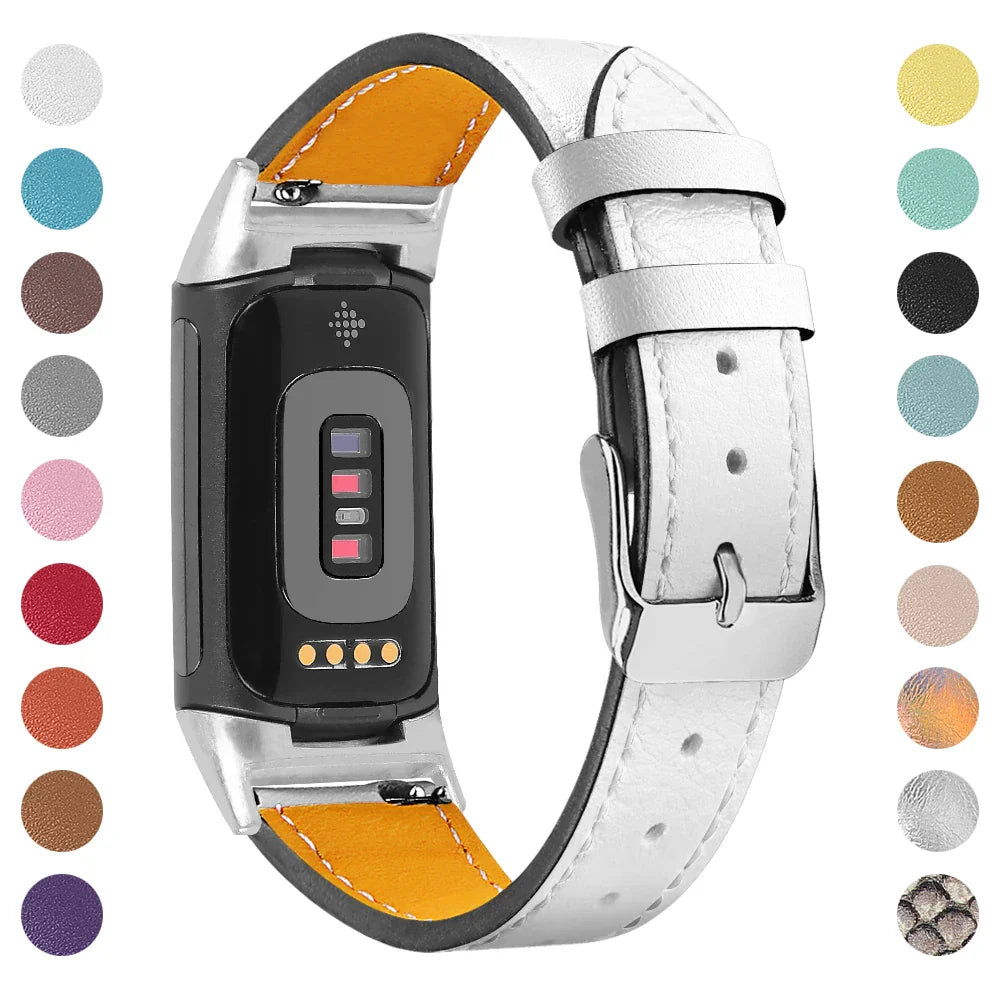 Fitbit Charge 5 6 Leather Strap - Stylish and Comfortable BandsCo Straps