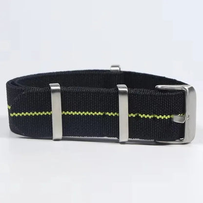 Polar Watch Band Nylon Elastic Strap Unisex Military Style Blue Red BandsCo Straps