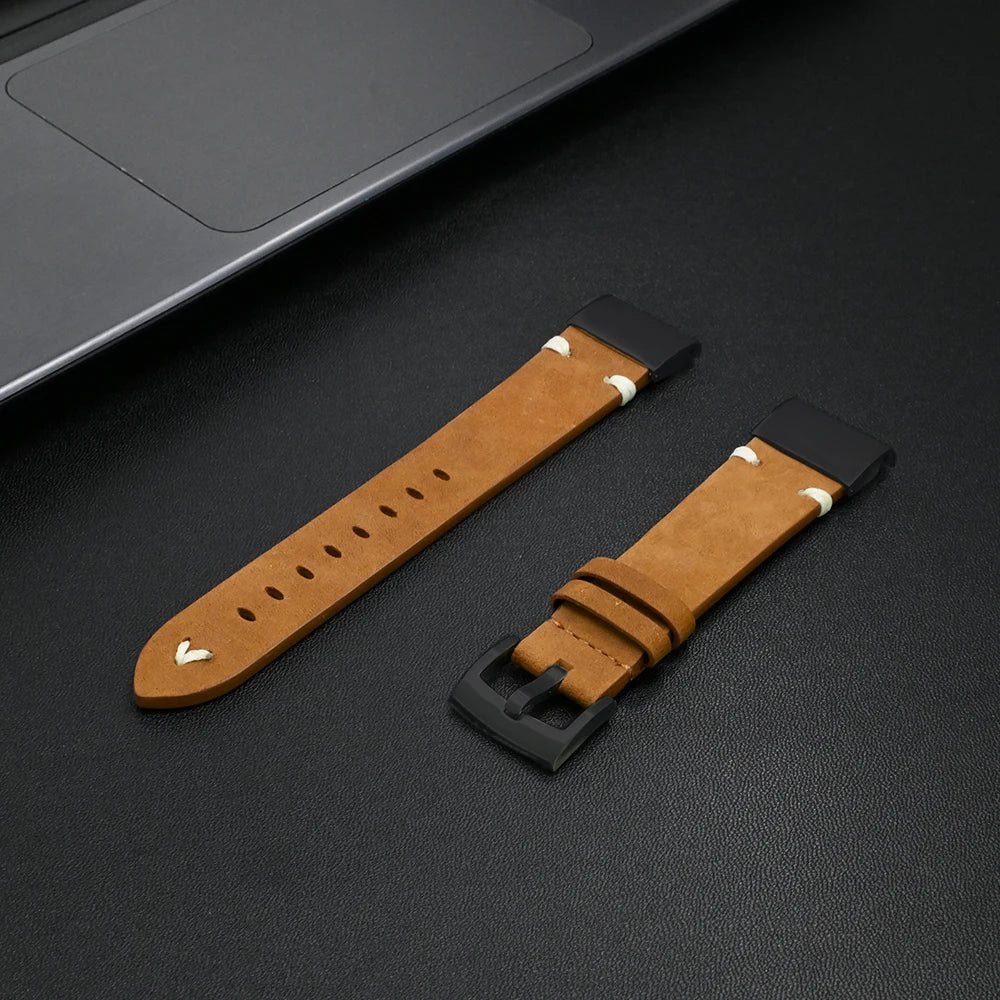 Garmin Leather Soft Strap - Premium Comfort Band BandsCo Straps