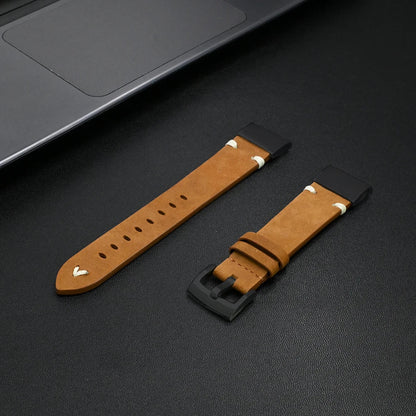 Garmin Leather Soft Strap - Premium Comfort Band BandsCo Straps