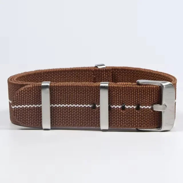 Polar Watch Band Nylon Elastic Strap Unisex Military Style Blue Red BandsCo Straps