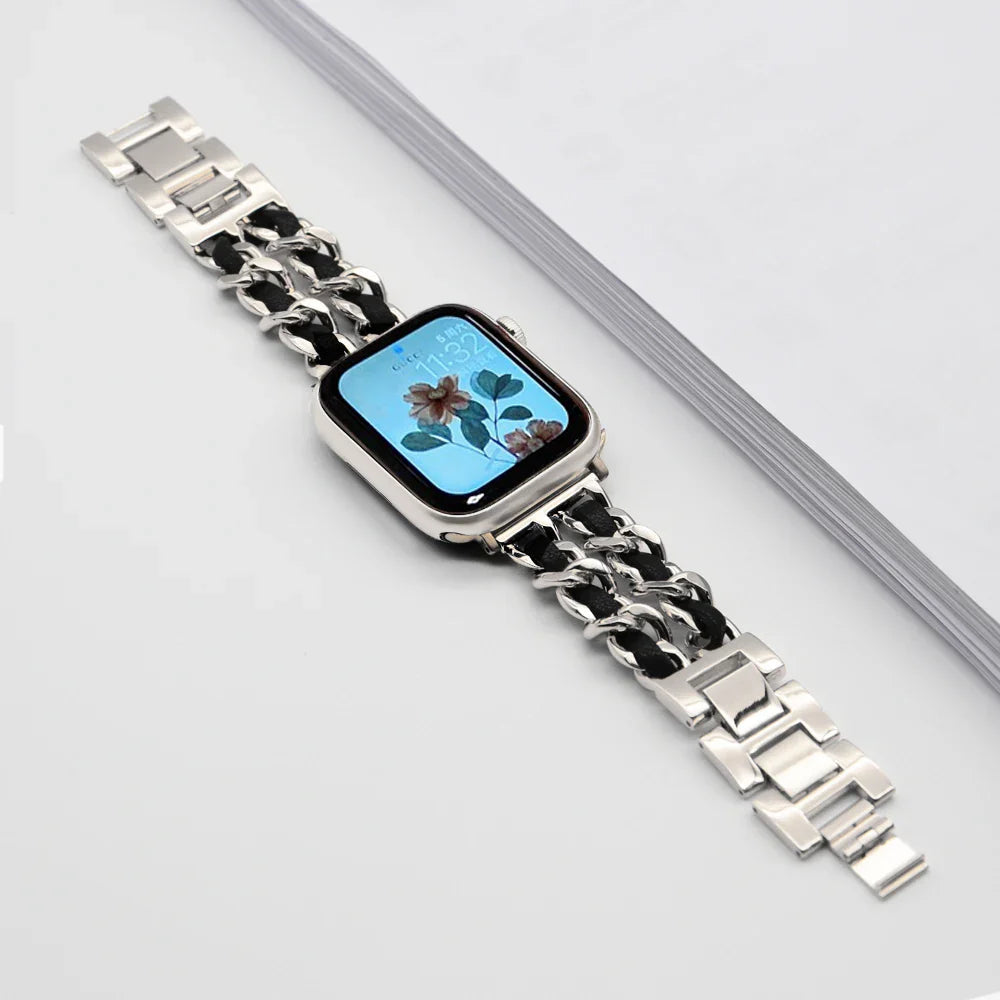 Apple Watch Stainless Steel Strap - Luxury Chain Design BandsCo Straps