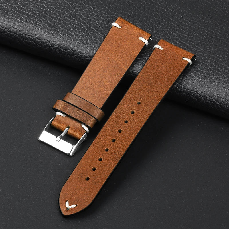 Polar Leather Watch Band For Polar Smartwatch Quick Release Calfskin BandsCo Straps