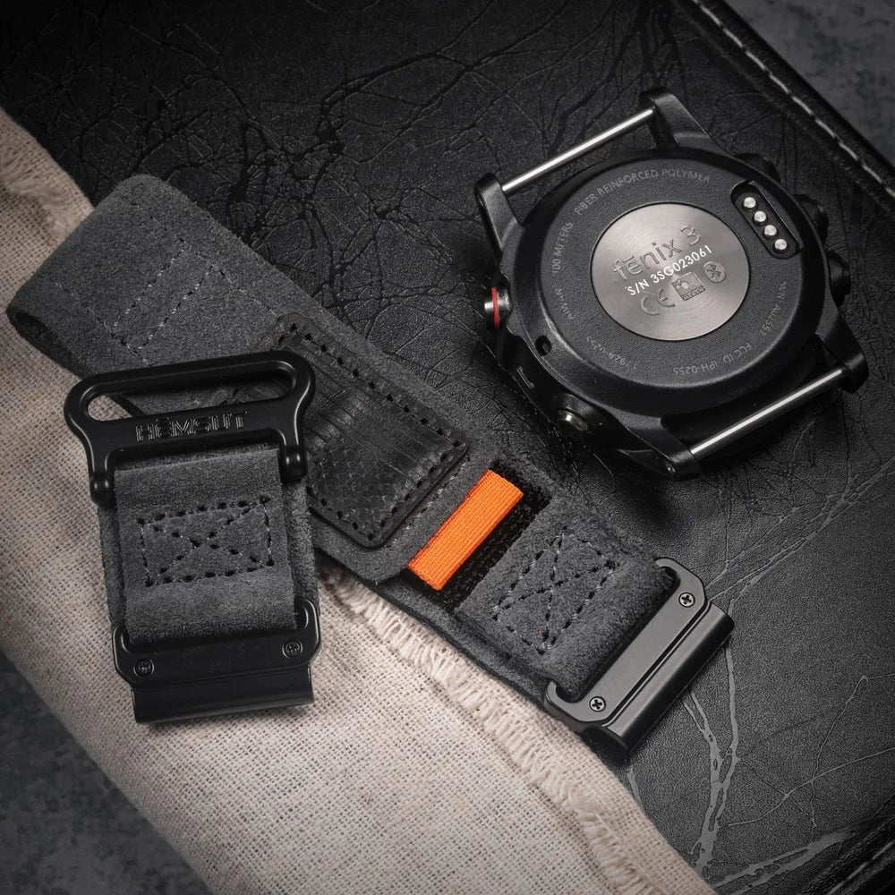 Leather Loop Velcro Garmin Straps - Quickfit BandsCo Straps
