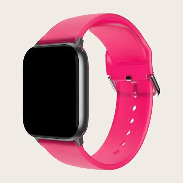 Patterned & Clear Apple Watch Band with Buckle BandsCo Straps
