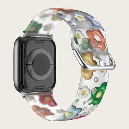 Patterned & Clear Apple Watch Band with Buckle BandsCo Straps