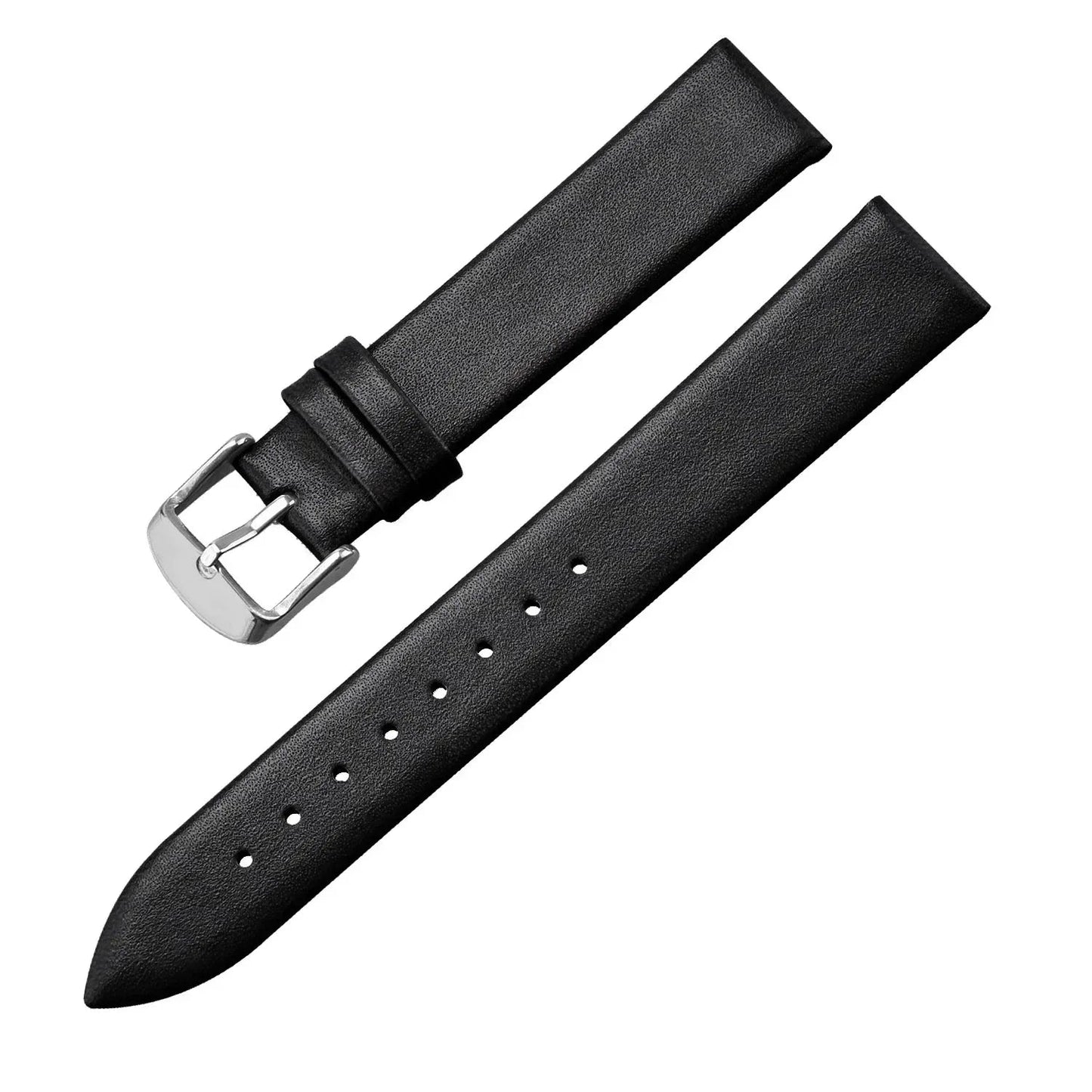 Polar Calf Leather Watch Band for Smartwatch - Genuine Leather, Silver Buckle BandsCo Straps