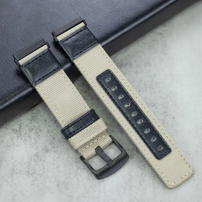 Fitbit Versa & Sense Nylon Leather Band - Versatile Style BandsCo Straps