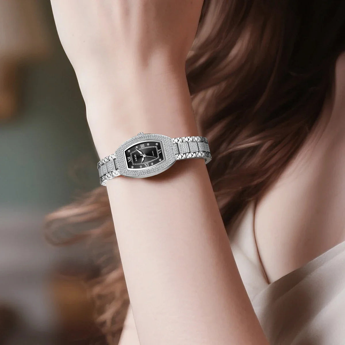 Women's Diamond Crystal Stainless Steel Dress Watch BandsCo Straps