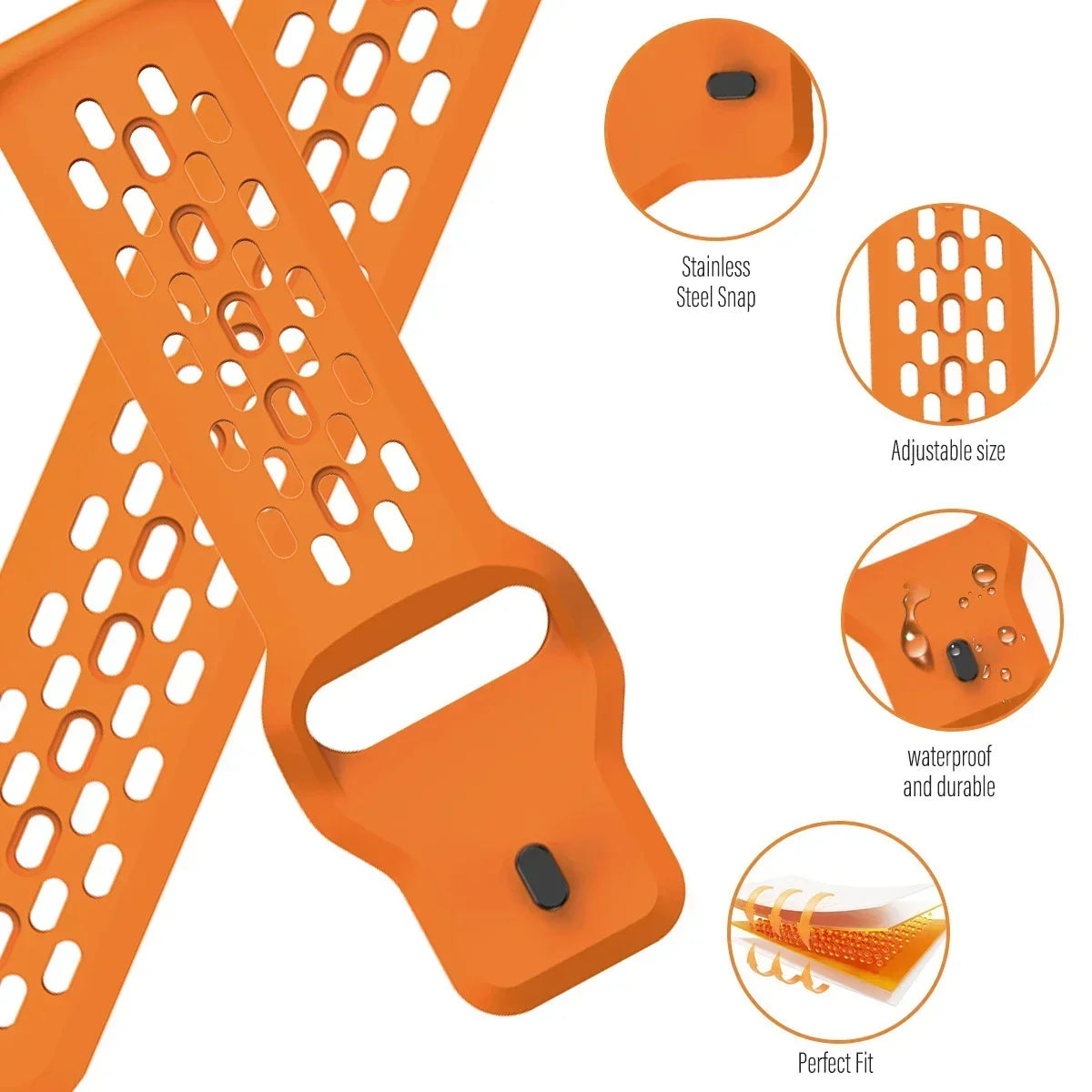 Polar Silicone Replacement Strap for Polar Smartwatch Universal Bands BandsCo Straps