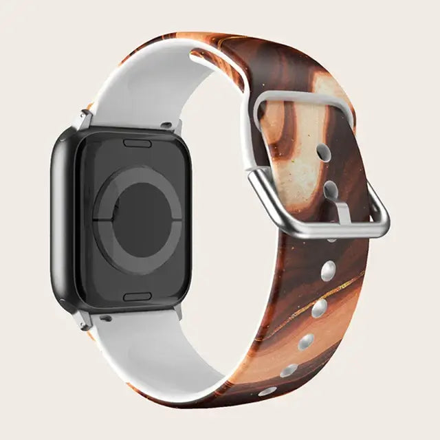 Patterned & Clear Apple Watch Band with Buckle BandsCo Straps