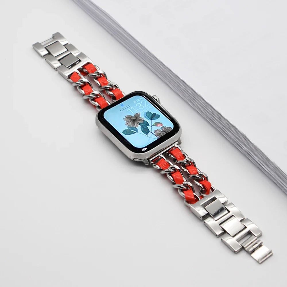 Apple Watch Stainless Steel Strap - Luxury Chain Design BandsCo Straps