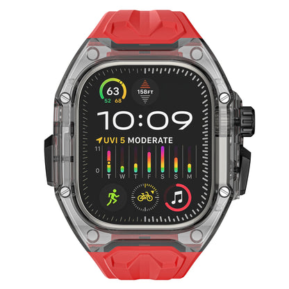 Transparent Armor Mod Kit for Apple Watch Ultra - Rugged Clear Case & TPU Sport Band Wristwatchstraps.co