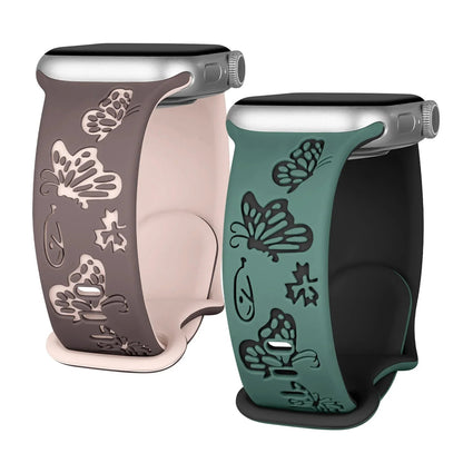 Apple Watch Engraved Silicone Strap - Comfortable Waterproof Band BandsCo Straps