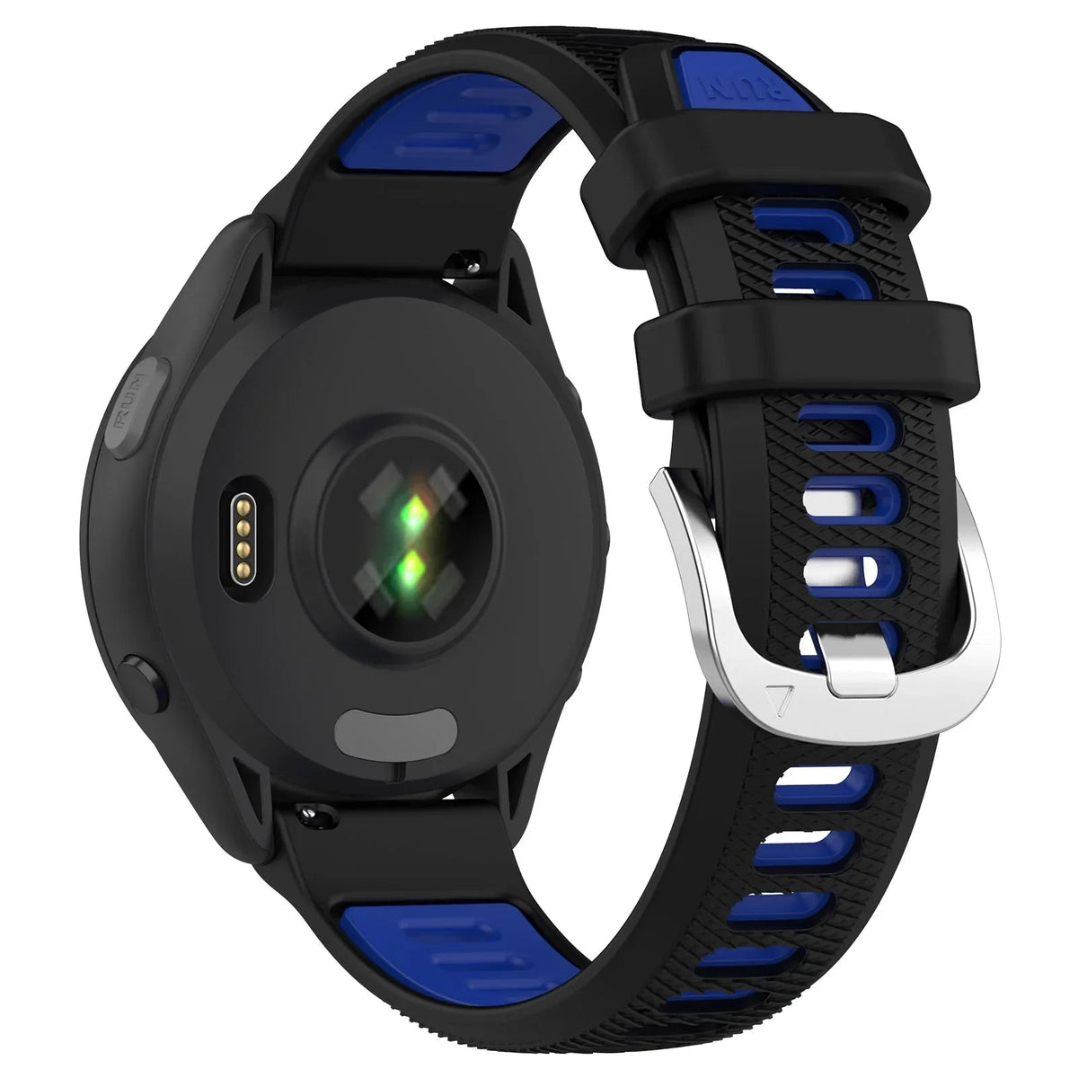 COROS PACE & APEX Two-Tone Silicone Band with Silver Buckle BandsCo Straps