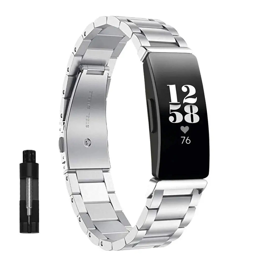 Fitbit Inspire 2, 1, HR Stainless Steel Strap - Elegant Metal Band BandsCo Straps