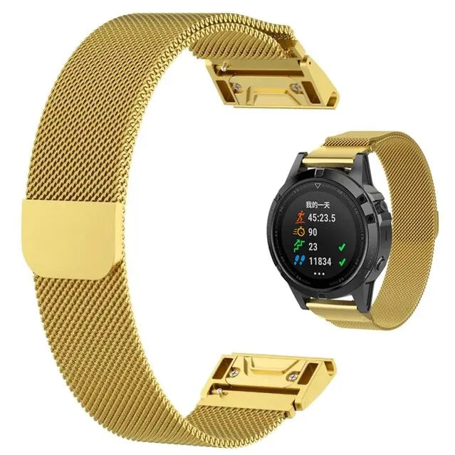 Garmin Metal Milanese Band - Magnetic, Stylish, Comfortable BandsCo Straps