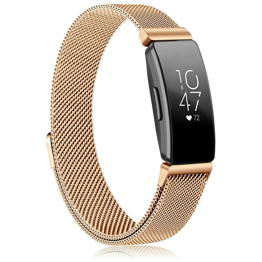 Fitbit Inspire 2, 1, HR Stainless Steel Magnetic Band - Mesh BandsCo Straps