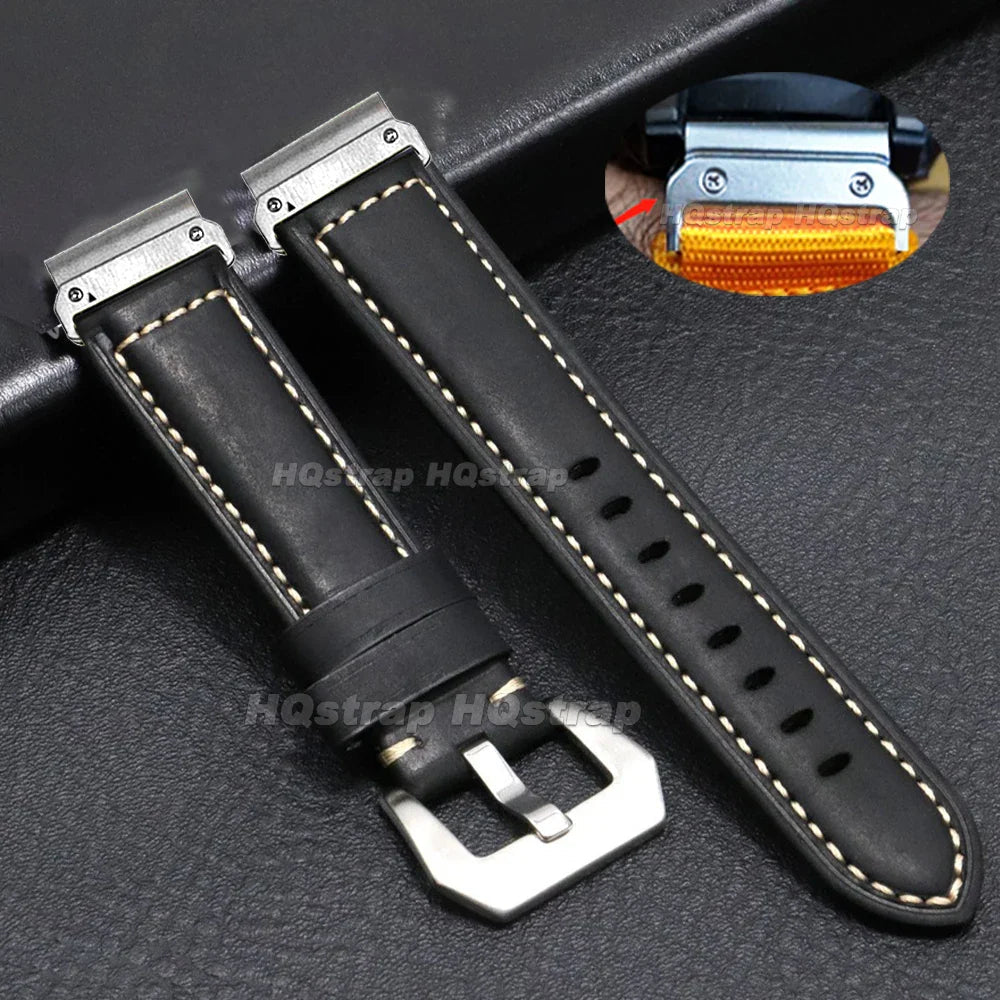 Garmin Vintage Leather Strap - Classic and Comfortable Band BandsCo Straps