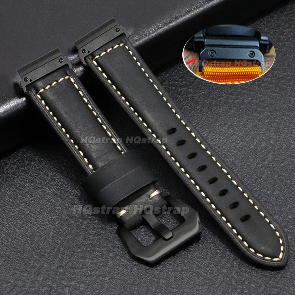Garmin Vintage Leather Strap - Classic and Comfortable Band BandsCo Straps