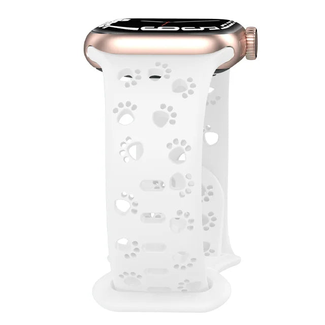 Apple Watch Silicone Strap - Soft Hollow-Out Cat Pattern BandsCo Straps