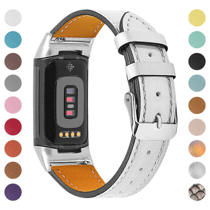 Fitbit Charge 5 6 Leather Strap - Stylish and Comfortable BandsCo Straps