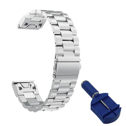 Garmin Stainless Steel QuickFit Strap - Sleek and Stylish BandsCo Straps