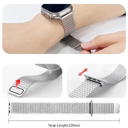 Apple Watch Stainless Steel Milanese Loop Band - Magnetic Clasp BandsCo Straps