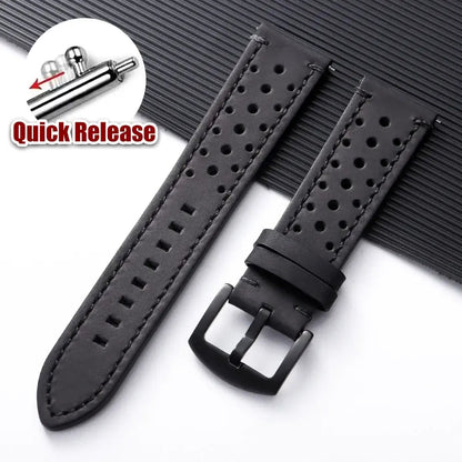 Amazfit Bands Leather Quick Release Watch Band Vintage Brown Cowhide Strap BandsCo Straps